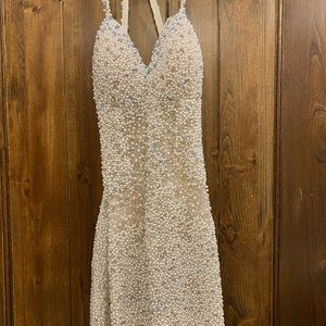 A custom bat mitzvah dress for a young girl